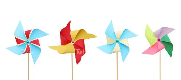 عکس از فرفره کاغذی