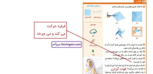 عکس فرفره کلاس چهارم علوم