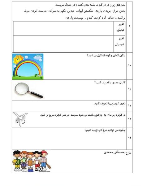 عکس فرفره چرخان کلاس پنجم با کاغذ