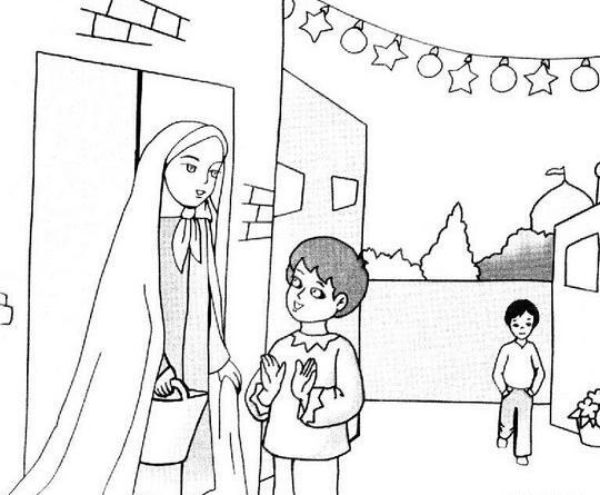 عکس مادر و دختر برای نقاشی