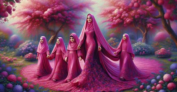 عکس مادر و دختر برای نقاشی