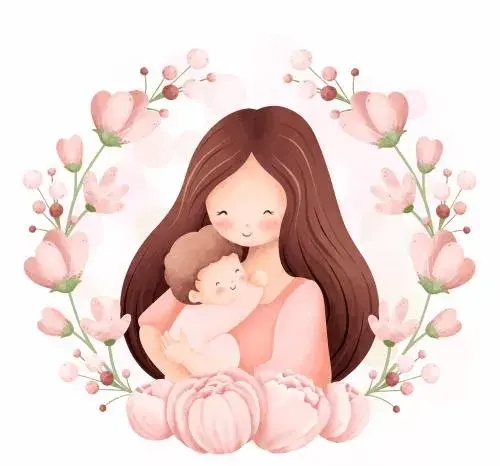 عکس مادر و دختری کارتونی