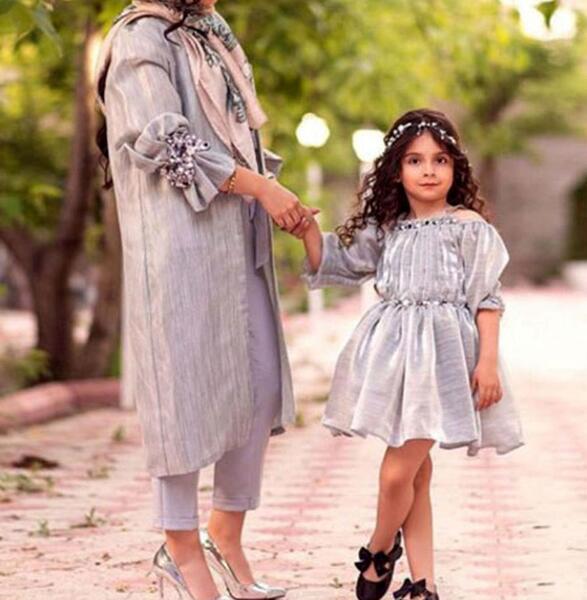 عکس لباس ست مادر و دختر نوزاد