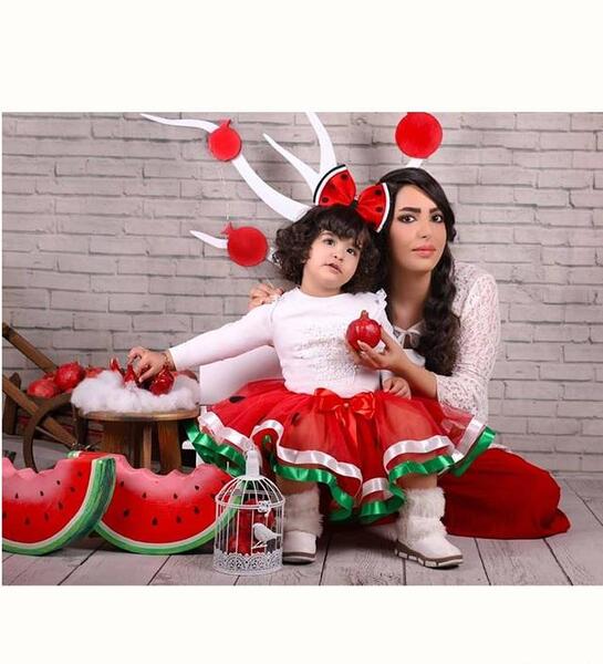 عکس مادر دختری در آتلیه