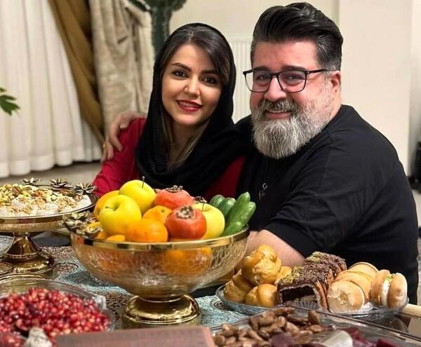 عکس خواننده مهراب و همسرش