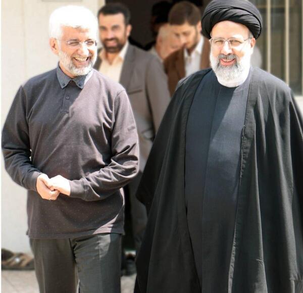 عکس آقای رئیسی و جلیلی