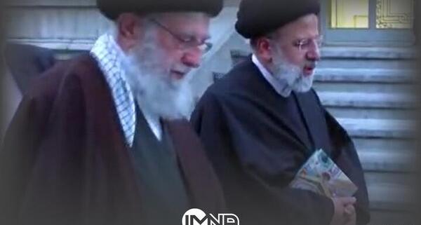 عکس شهید رئیسی با رهبر