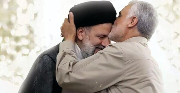 عکس شهید رئیسی با حاج قاسم