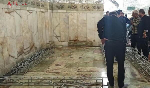 عکس سنگ قبر رئیسی در مشهد