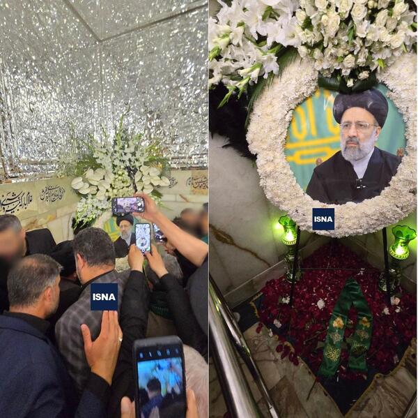 عکس قبر آقای رئیسی در مشهد
