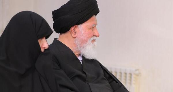 عکس فرزندان رئیسی در مراسم خاکسپاری