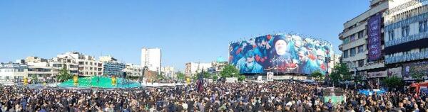عکس فرزندان رئیسی در مراسم خاکسپاری