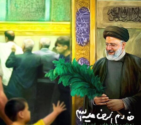 عکس شهید رئیسی و رهبری