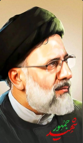 عکس شهید رئیسی و رهبری