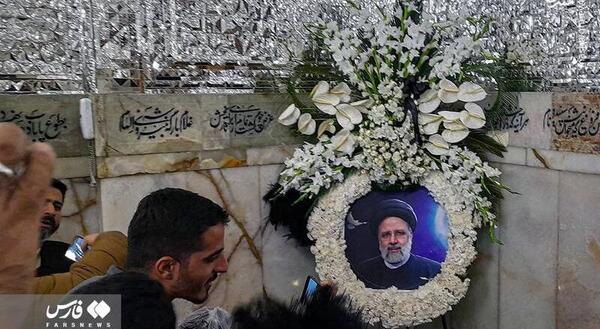 عکس قبر رئیسی و همسرش