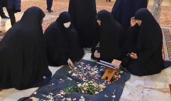 عکس قبر رئیسی و همسرش