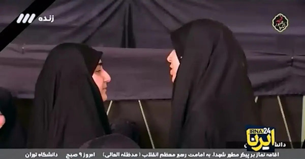 عکس همسر رئیسی در مراسم خاکسپاری