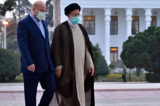 عکس شهید رئیسی و قالیباف