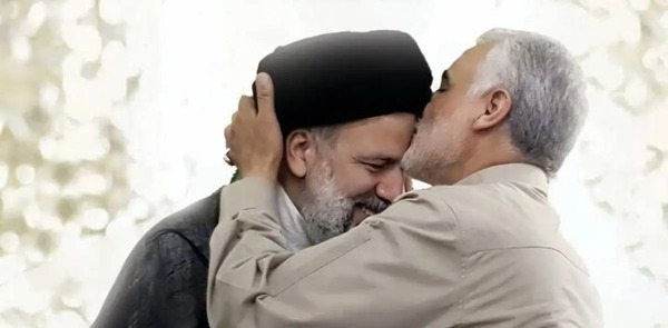 عکس شهید رئیسی و رهبر
