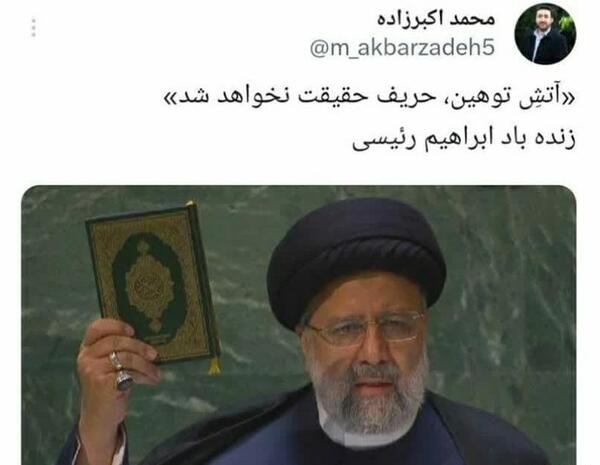 عکس شهید رئیسی در سازمان ملل