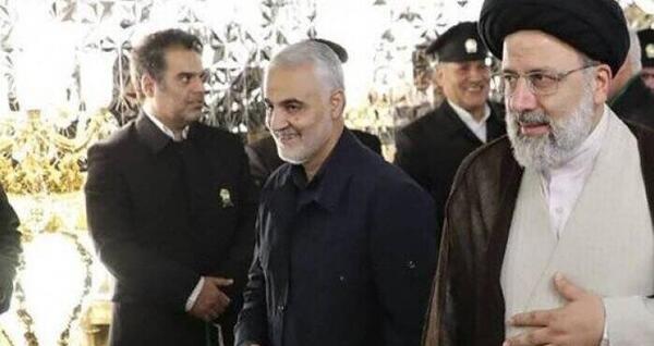 عکس سردار سلیمانی و رئیسی و رهبر