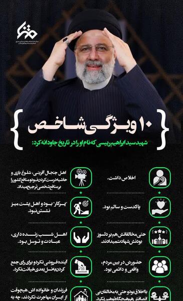 عکس شهید رئیسی بین مردم