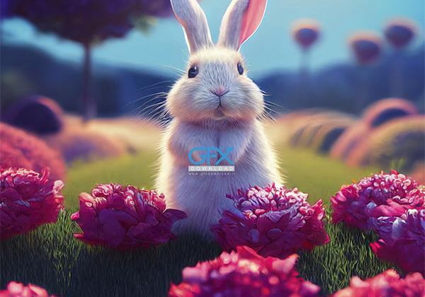 عکس پس زمینه خرگوش کارتونی