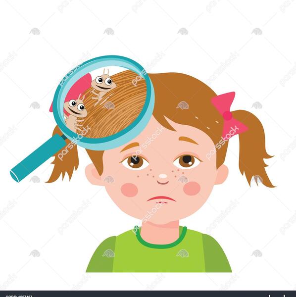عکس شپش با ذره بین