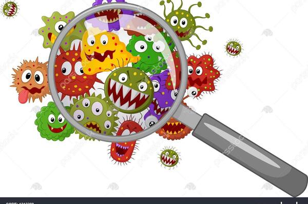 عکس آدمک با ذره بین