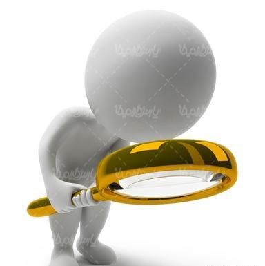 عکس دختر با ذره بین