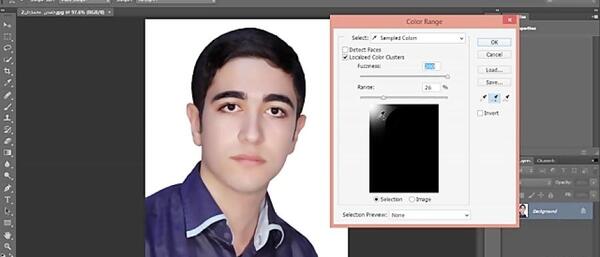 تغییر پس زمینه عکس فتوشاپ