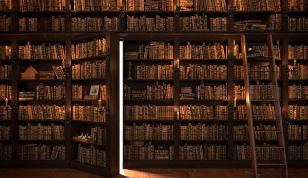 عکس پشت زمینه کتابخانه