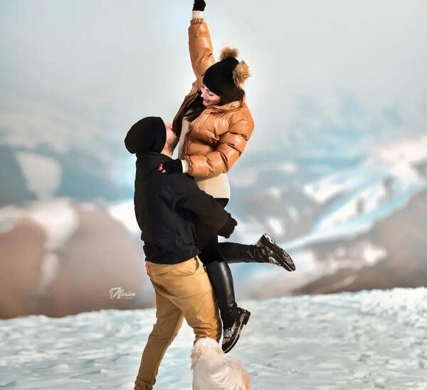عکس دونفره برفی