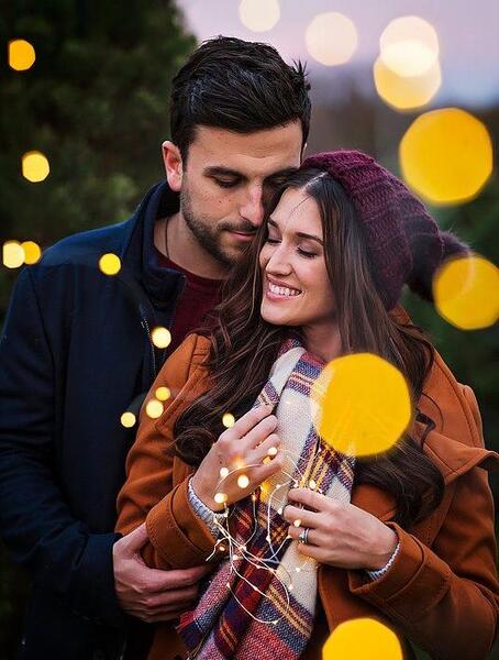 عکس دونفره زیر برف