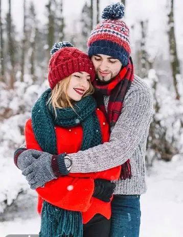 ایده عکس دونفره در برف