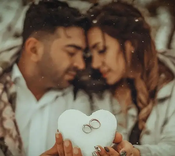 مدل عکس دونفره در برف