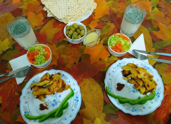 عکس غذای دونفره عاشقانه