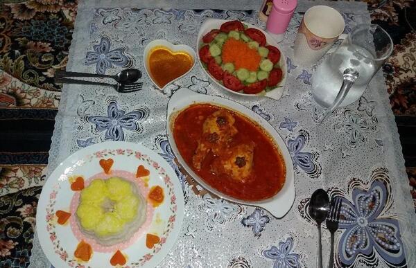 عکس غذای دونفره عاشقانه