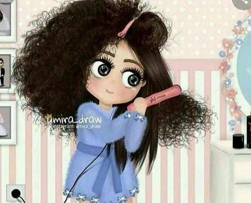 عکس پروفایل برای دختر مو فرفری