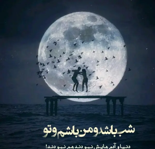 عکس متن دلتنگی شبانه