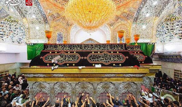 عکس حرم امام حسین با متن دلتنگی