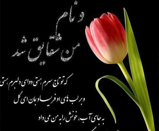 عکس گل با متن دلتنگی