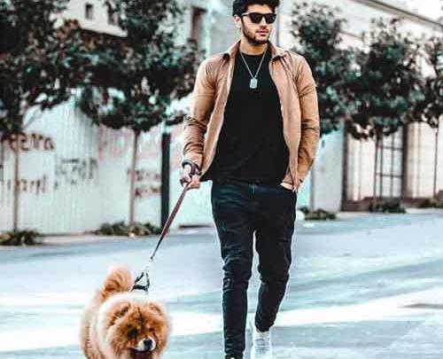 عکس دختر با سگ برای پروفایل