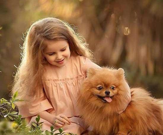 عکس دختر با سگ هاسکی برای پروفایل