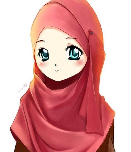 عکس پروفایل دختر حجابی کارتونی