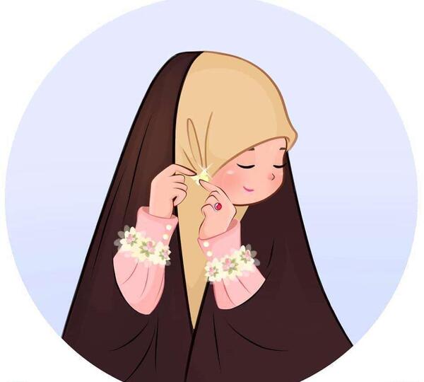 عکس پروفایل دختر حجابی کارتونی