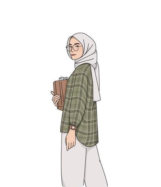 عکس پروفایل دختر حجابی کارتونی