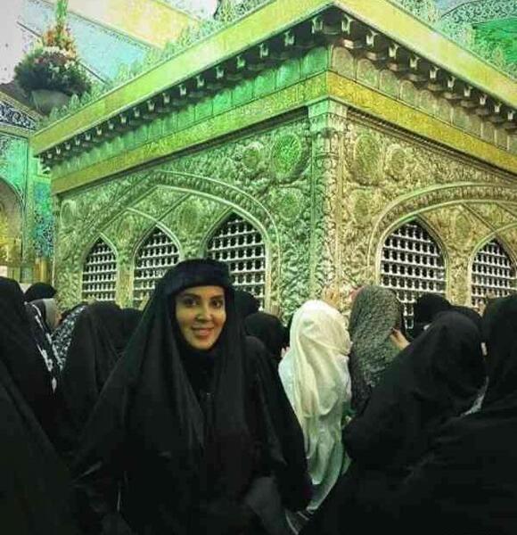 ژست عکس پروفایل دختر چادری در حرم امام رضا