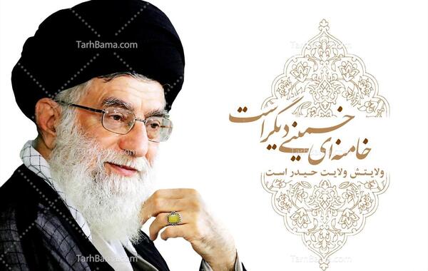 عکس پس زمینه رهبر و حاج قاسم