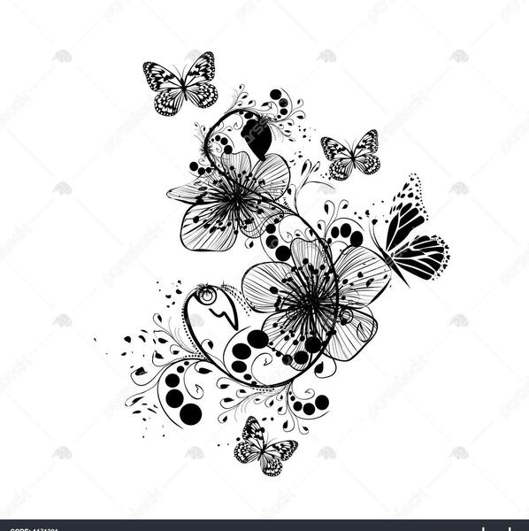 عکس سیاه سفید پروانه ها